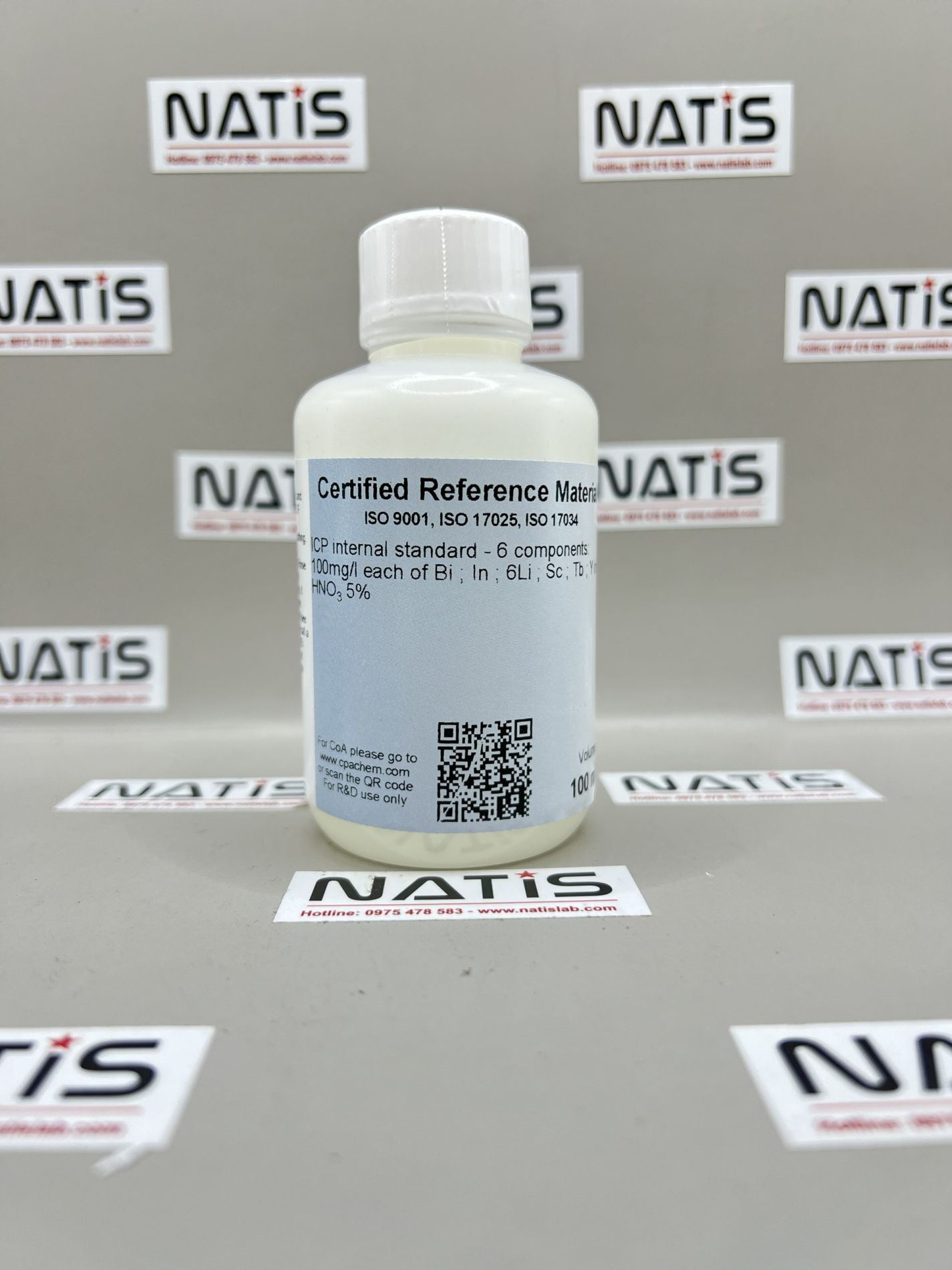 Dung dịch nội chuẩn ICP - 6 thành phần nồng độ 100mg/L, mã 6610030400.L1, hãng CPAchem, Bungari