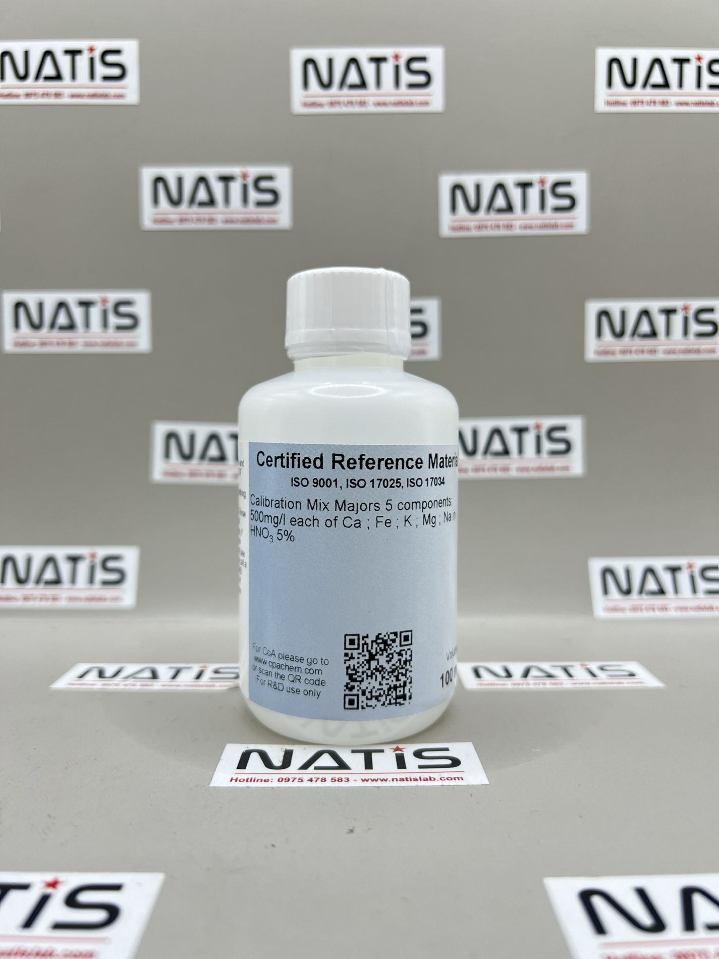 Dung dịch chuẩn Mix Majors - 5 thành phần nồng độ 500mg/L, mã 6610030700.L1, hãng CPAchem, Bungari