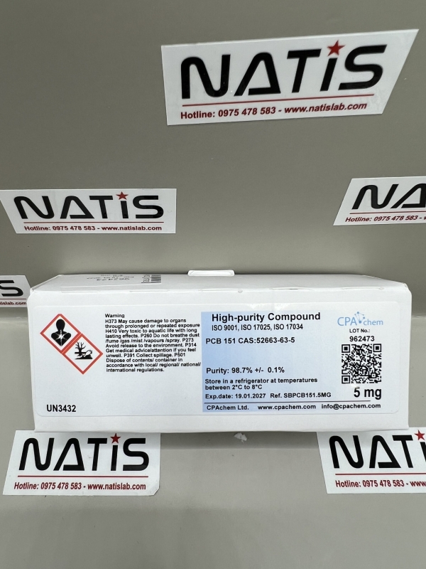 Chất chuẩn PCB 151 CAS:52663-63-5, hãng CPAchem, Bungari