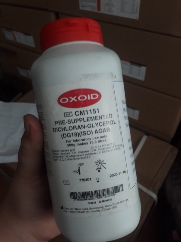 PRE-SUPPLEMENT DICHLORAN-GLYCEROL 18% (DG18) (ISO) AGAR BASE, OXOID