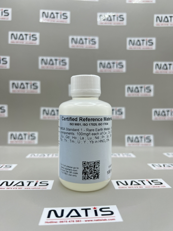Dung dịch chuẩn MISA Standard 1 - Rare Earth Metals 18 thành phần 100mg/L, mã 7027.K1.5N.L1, hãng CPAchem - Bungari