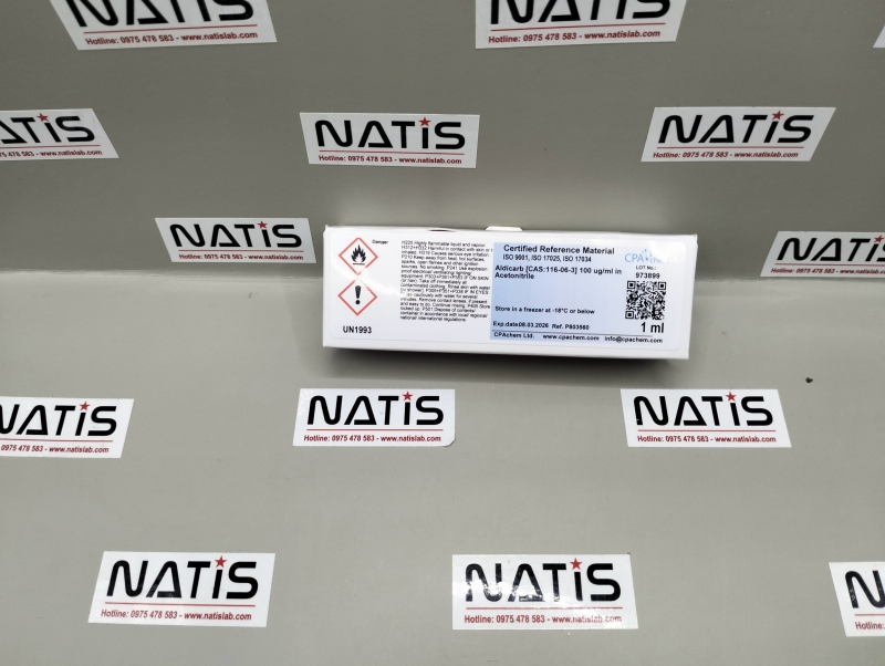 Dung dịch chuẩn Aldicarb [CAS:116-06-3] 100 ug/ml in Acetonitrile, mã P803560, hãng CPAchem - Bungari