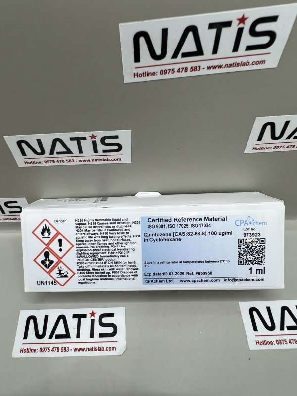 Dung dịch chuẩn Quintozene [CAS:82-68-8] 100 ug/ml in Cyclohexane, mã P850950, hãng CPAchem - Bungari
