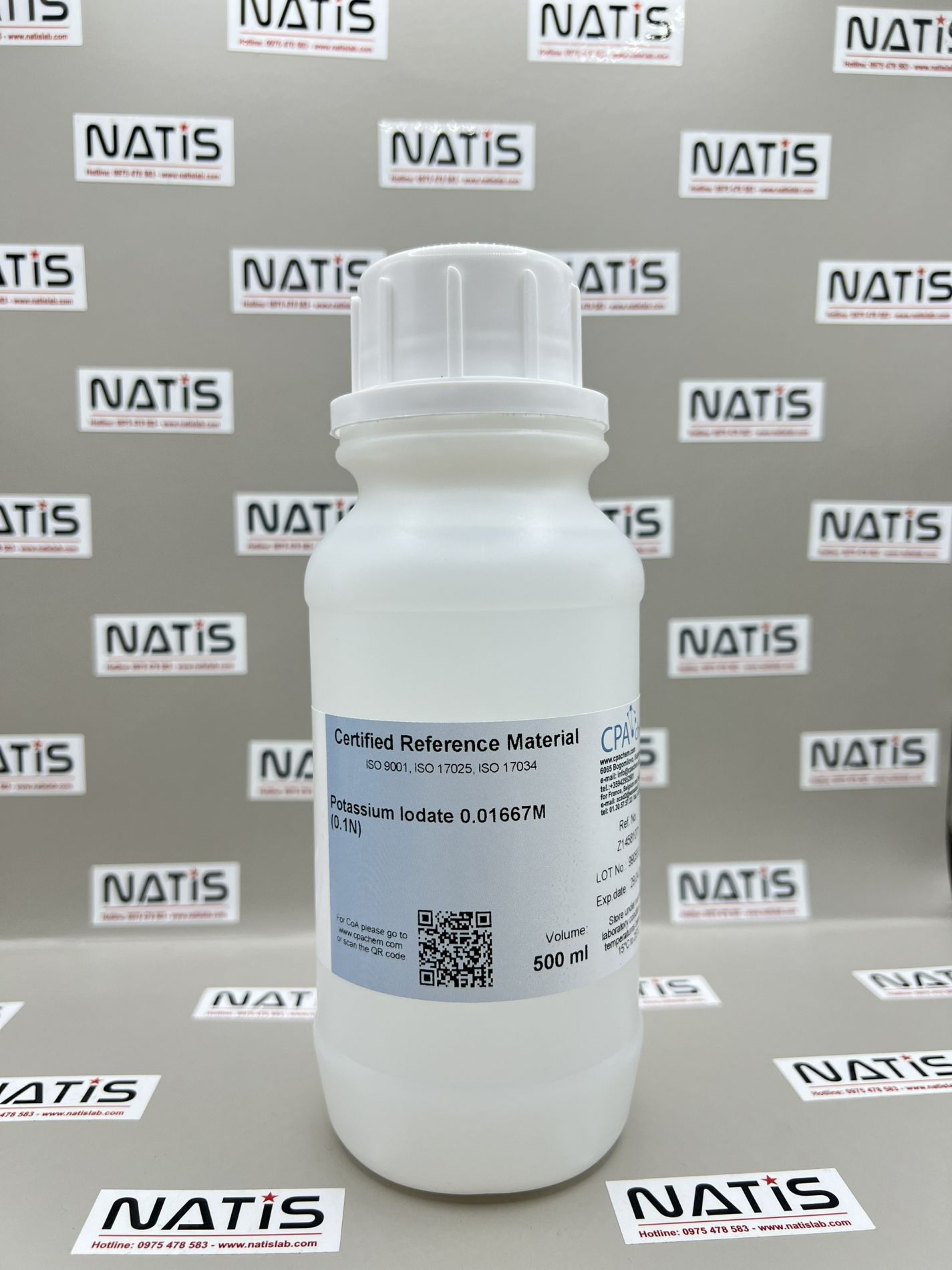Dung dịch chuẩn Potassium Iodate 0.01667M (0.1N), mã Z14581071, hãng CPAchem - Bungari
