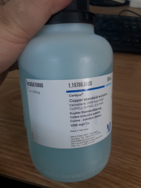 Dung dịch chuẩn đồng (Cu) 1000mg/L, Merck