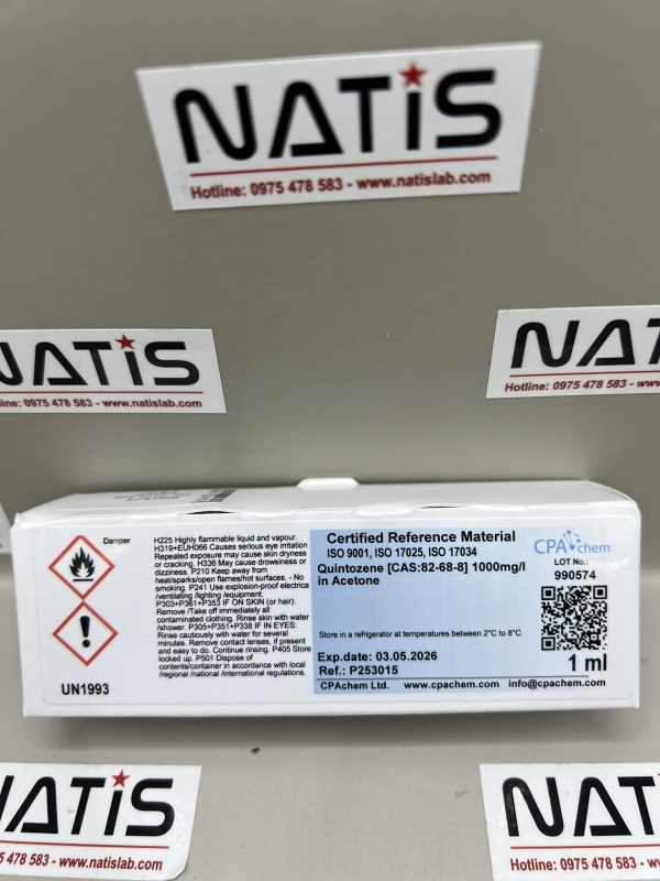 Dung dịch chuẩn Quintozene [CAS:82-68-8] 1000mg/l in Acetone, mã P253015, hãng CPAchem, Bungari