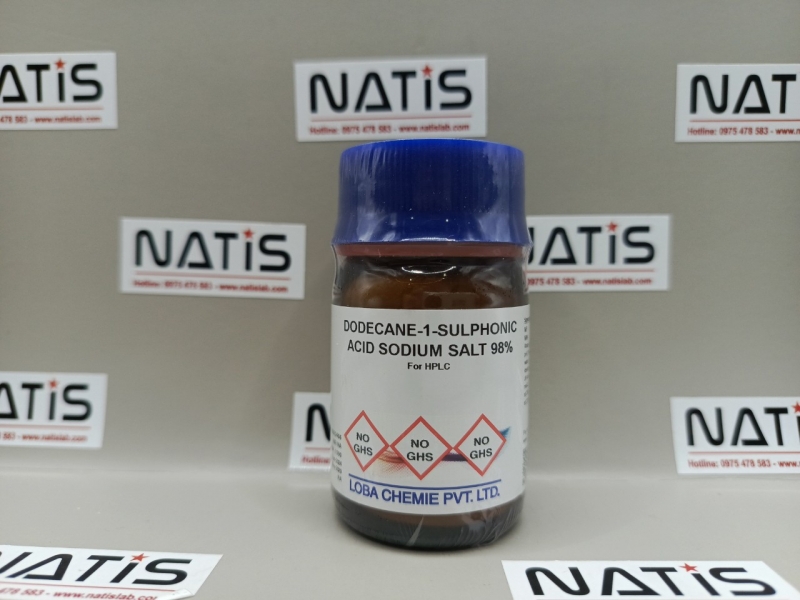 Hóa chất Dodecane-1-Sulphonic Acid Sodium Salt 98% for HPLC, lọ 25g, hãng Loba Chemie, Ấn Độ