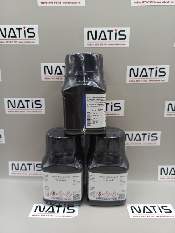 Hóa chất Congo Red Indicator for Microscopy, lọ 25g, hãng Loba Chemie, Ấn Độ
