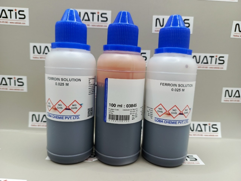 Hóa chất Ferroin Solution 0.025M, lọ 100ml, hãng Loba Chemie, Ấn Độ