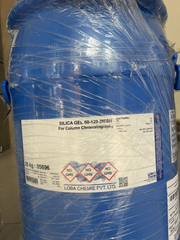 Hóa chất SILICA GEL 60-120 MESH, thùng 25Kg, hãng Loba Chemie, Ấn Độ