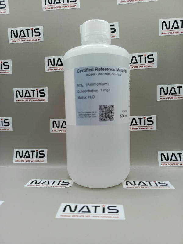Dung dịch chuẩn Ammonium (NH4+) 1mg/l in Water, chai 500ml, hãng CPAchem, Bungari