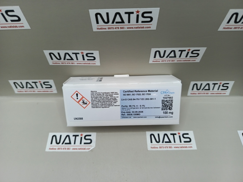 Chất chuẩn 2,4-D CAS:94-75-7 EC:202-361-1, mã SB38.100MG, hãng CPAchem - Bungari