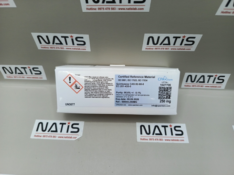 Chất chuẩn Quintozene CAS:82-68-8 EC:201-435-0, mã SB544.250MG, hãng CPAchem - Bungari