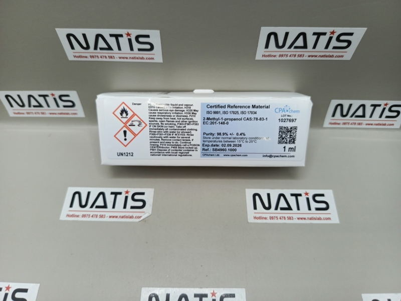 Chất chuẩn 2-Methyl-1-propanol CAS:78-83-1 EC:201-148-0, mã SB4960.1000, hãng CPAchem - Bungari