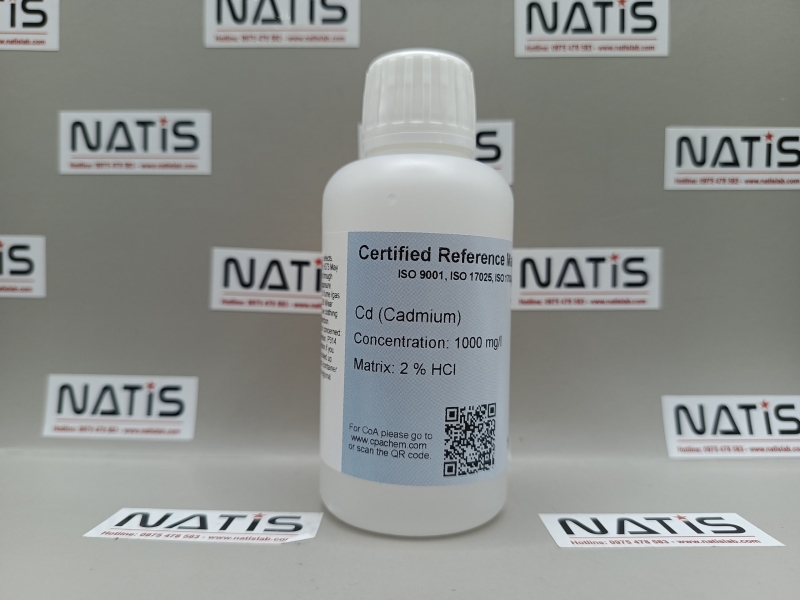 Dung dịch chuẩn Cadmium Cd - 1 g/l, mã A010.2CP.L1, hãng CPAchem, Bungari