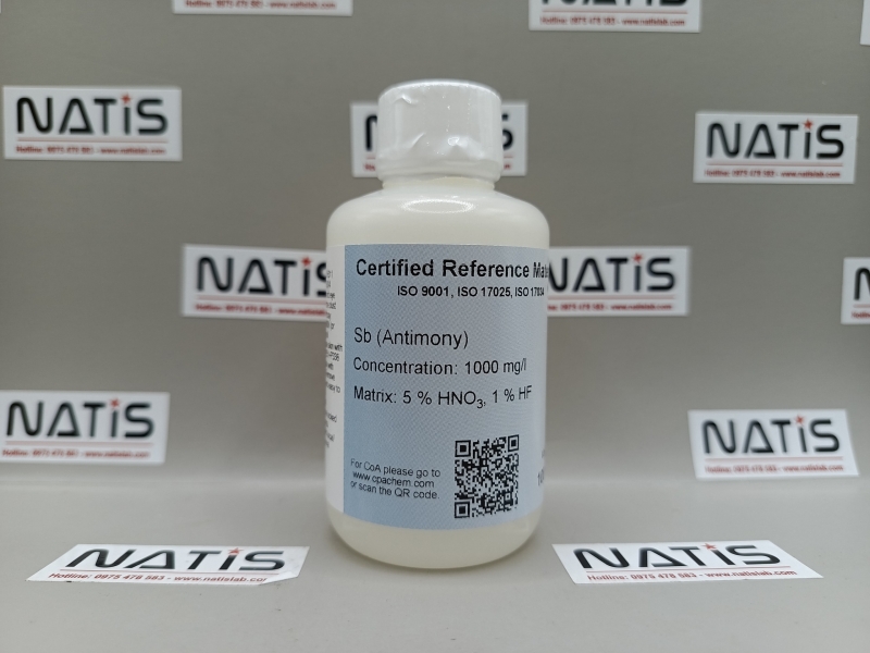 Dung dịch chuẩn ICP - Antimony Sb - 1000 mg/l, mã C050.5N1FP.L1, hãng CPAchem, Bungari