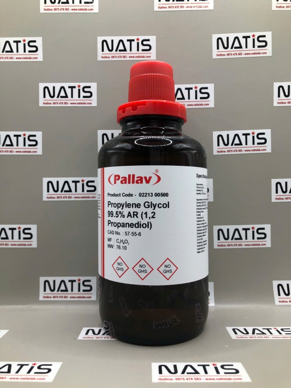 Hóa chất Propylene Glycol 99.5% AR , lọ 500ml, hãng Pallav, Ấn Độ