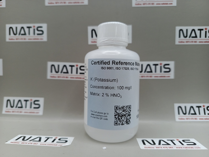 Dung dịch chuẩn ICP-MS - Potassium K - 100 mg/l, mã M328.2NP.L1, hãng CPAchem - Bungari