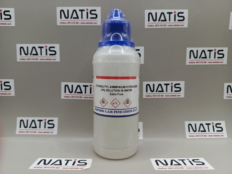 Hóa chất TETRA BUTYL AMMONIUM HYDROXIDE 20% SOLUTION IN WATER extra pure, Oxford - Ấn Độ