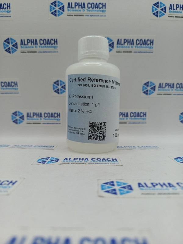 Dung dịch chuẩn AAS - Potassium K - 1 g/l, mã A028.2CP.L1, hãng CPAchem, Bungari