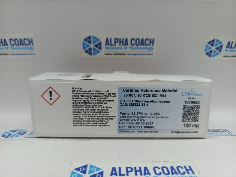 Chất chuẩn 2 ,4 ,5 -Trifluoroacetophenone CAS:129322-83-4, mã SB16091.100MG, hãng CPAchem - Bungari