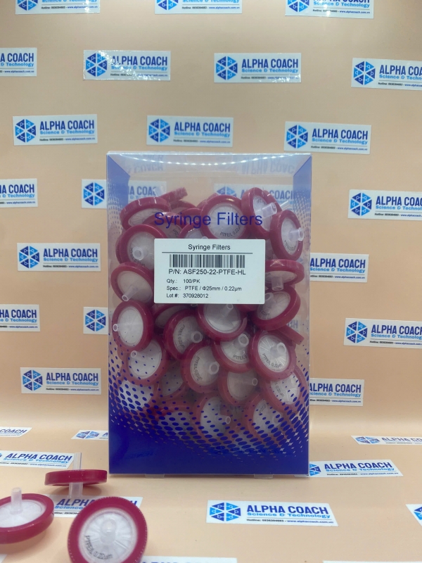 Đầu lọc Syringe PTFE đk25 mm, 0.22 um ưa nước