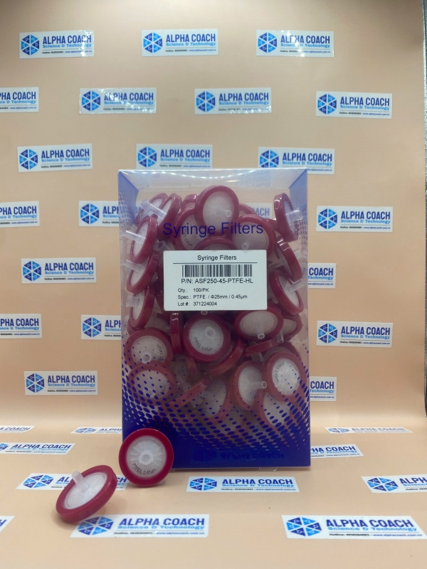 Đầu lọc Syringe PTFE đk25 mm, 0.45 um ưa nước