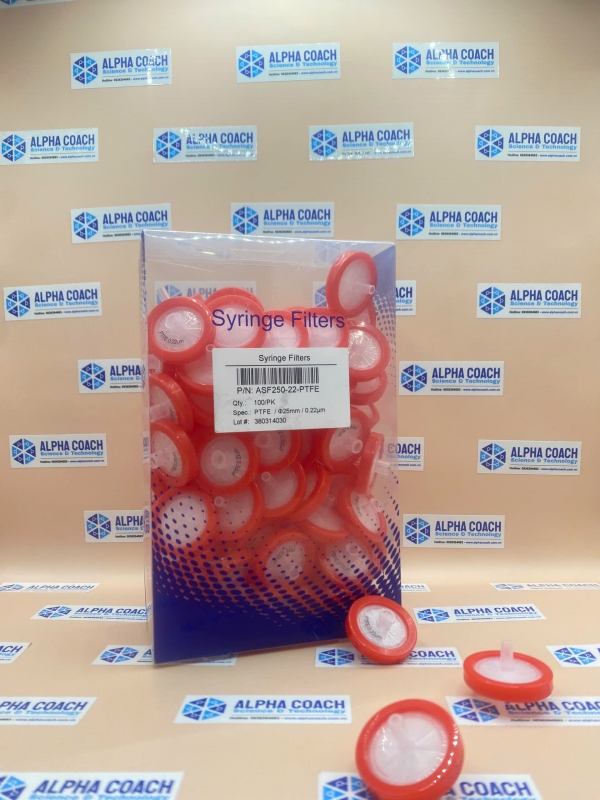 Đầu lọc Syringe PTFE đk25 mm, 0.22 um kỵ nước
