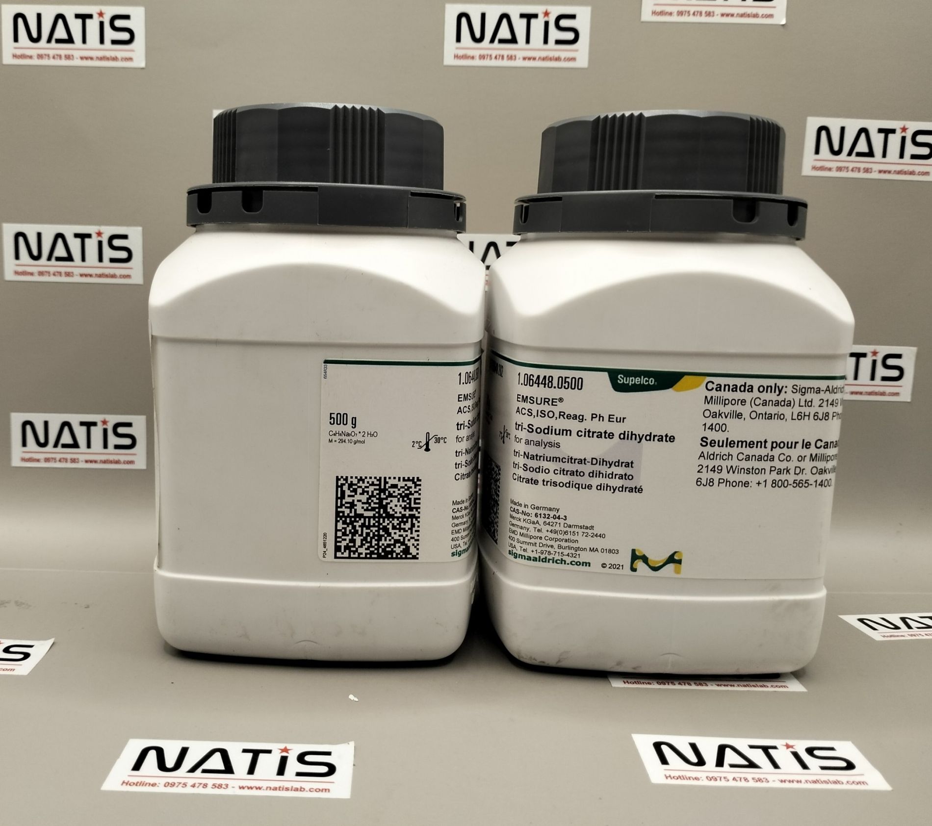 tri-Sodium citrate dihydrate, lọ 500g, Merck