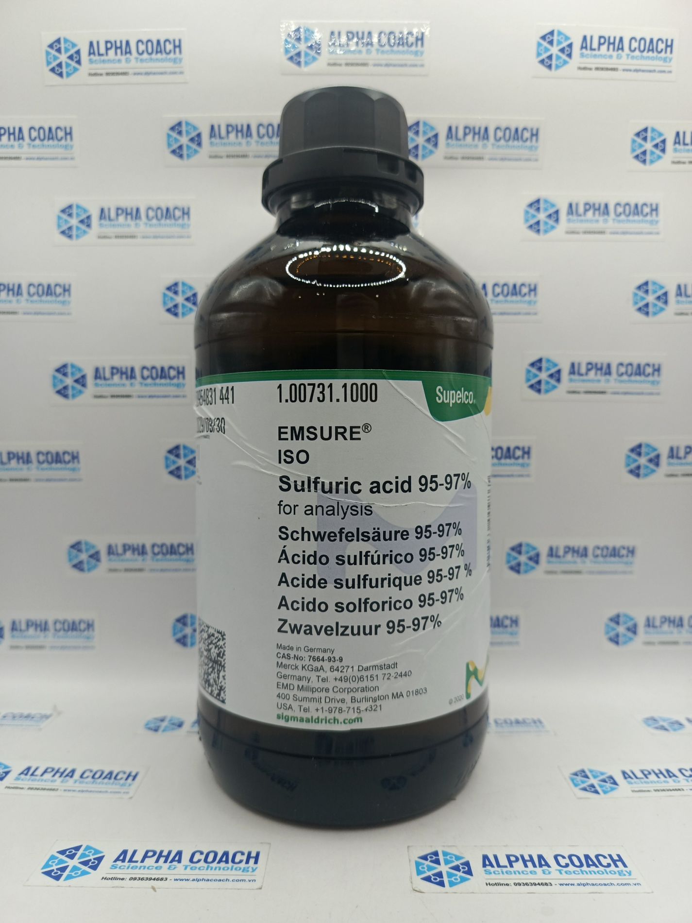 Hoá chất Sulfuric acid 95-97%, Merck