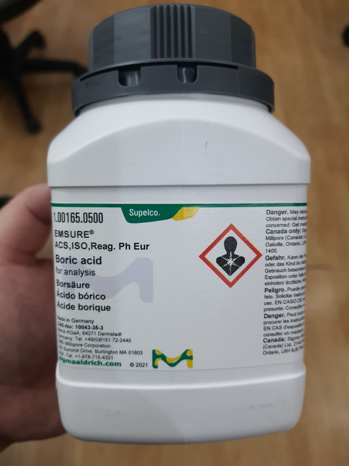 Boric acid, Merck