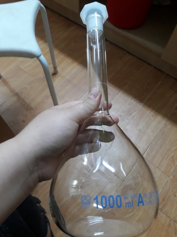 Bình định mức 1000mL nút nhựa, Gamalab - Đức