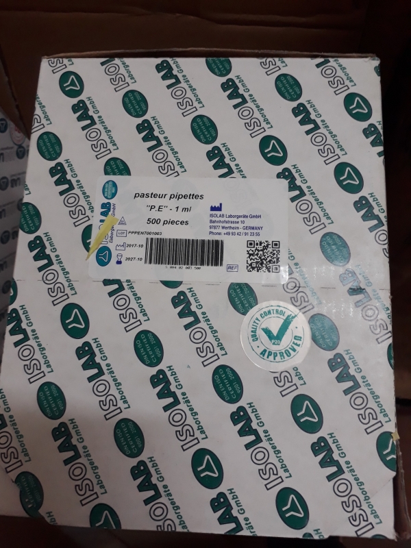 Pasteur pipettes 1mL, Isolab - Đức