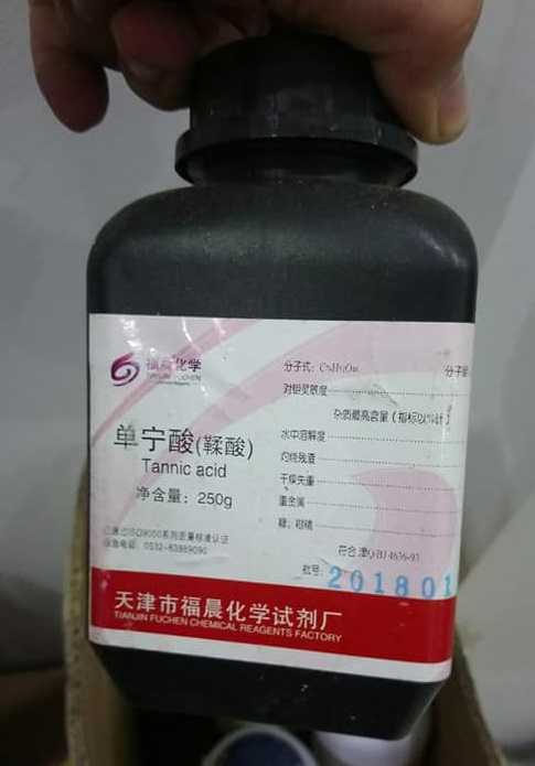 Tannic acid, Trung Quốc