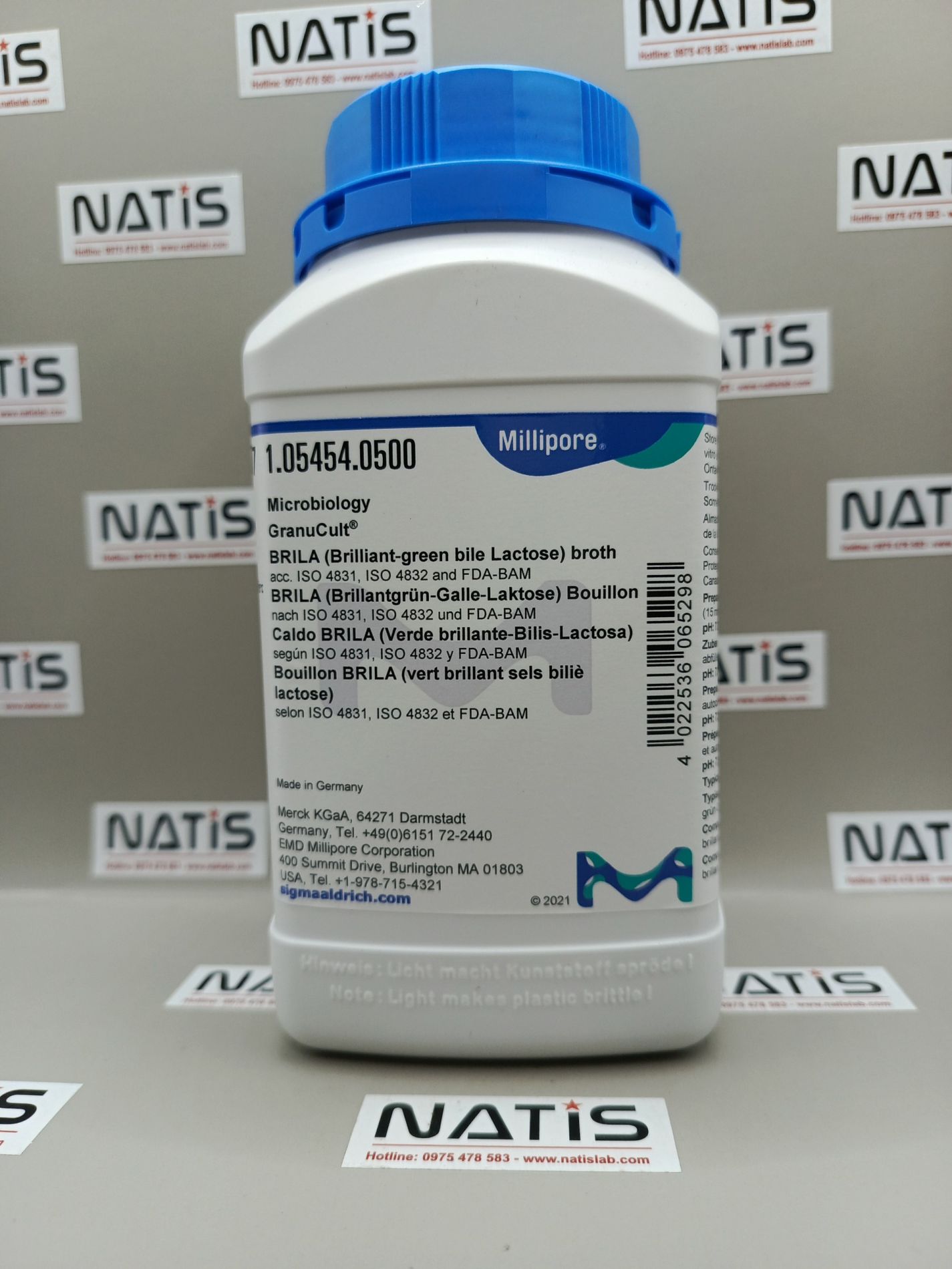 BRILA (Brilliant-green bile Lactose) broth, Merck