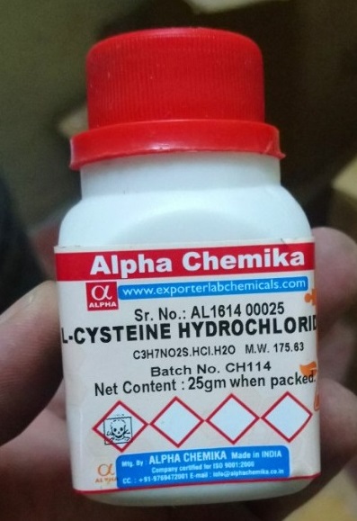 L-CYSTEINE HYDROCHLORIDE, Ấn Độ