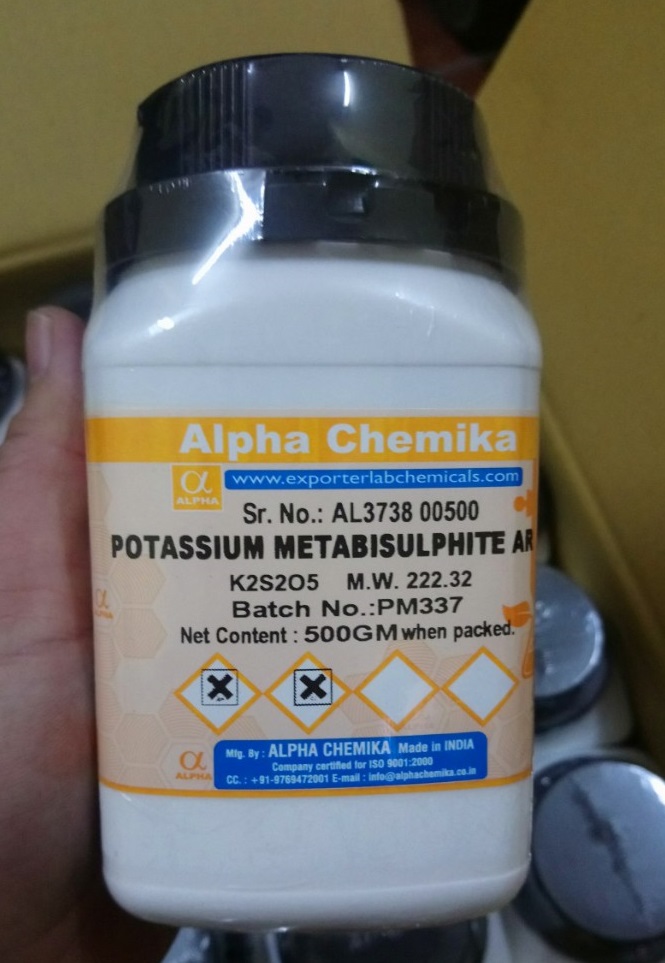 POTASSIUM METABISULPHITE AR, Ấn Độ