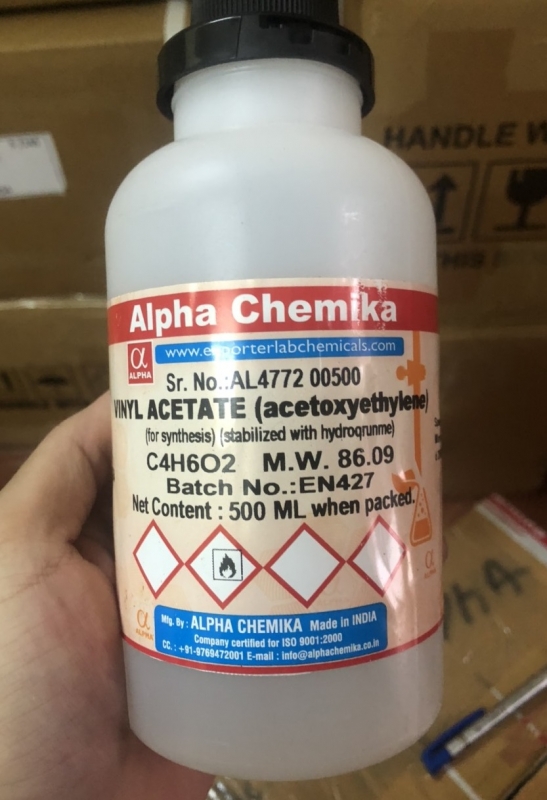 VINYL ACETATE (acetoxyethylene) (for synthesis) (stabilized with hydroqrunme), Ấn Độ