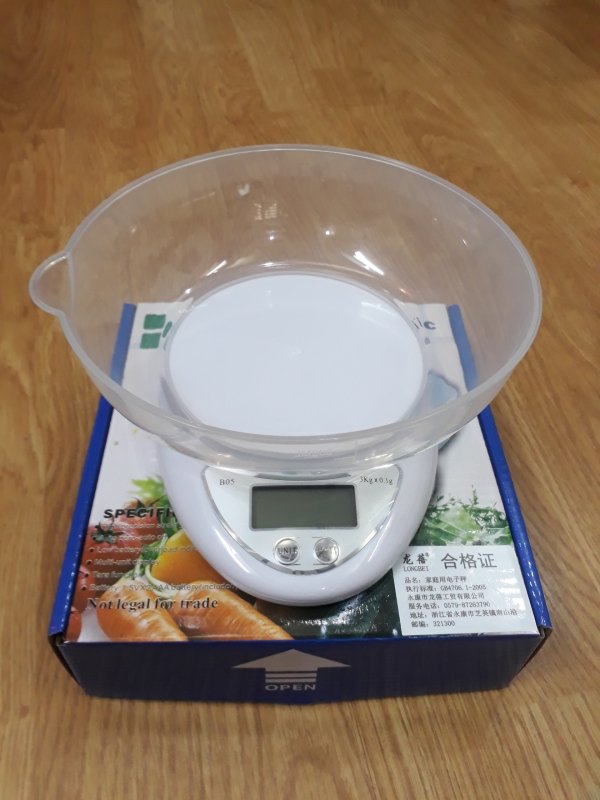 Cân điện tử B05, max 3Kg, Trung Quốc
