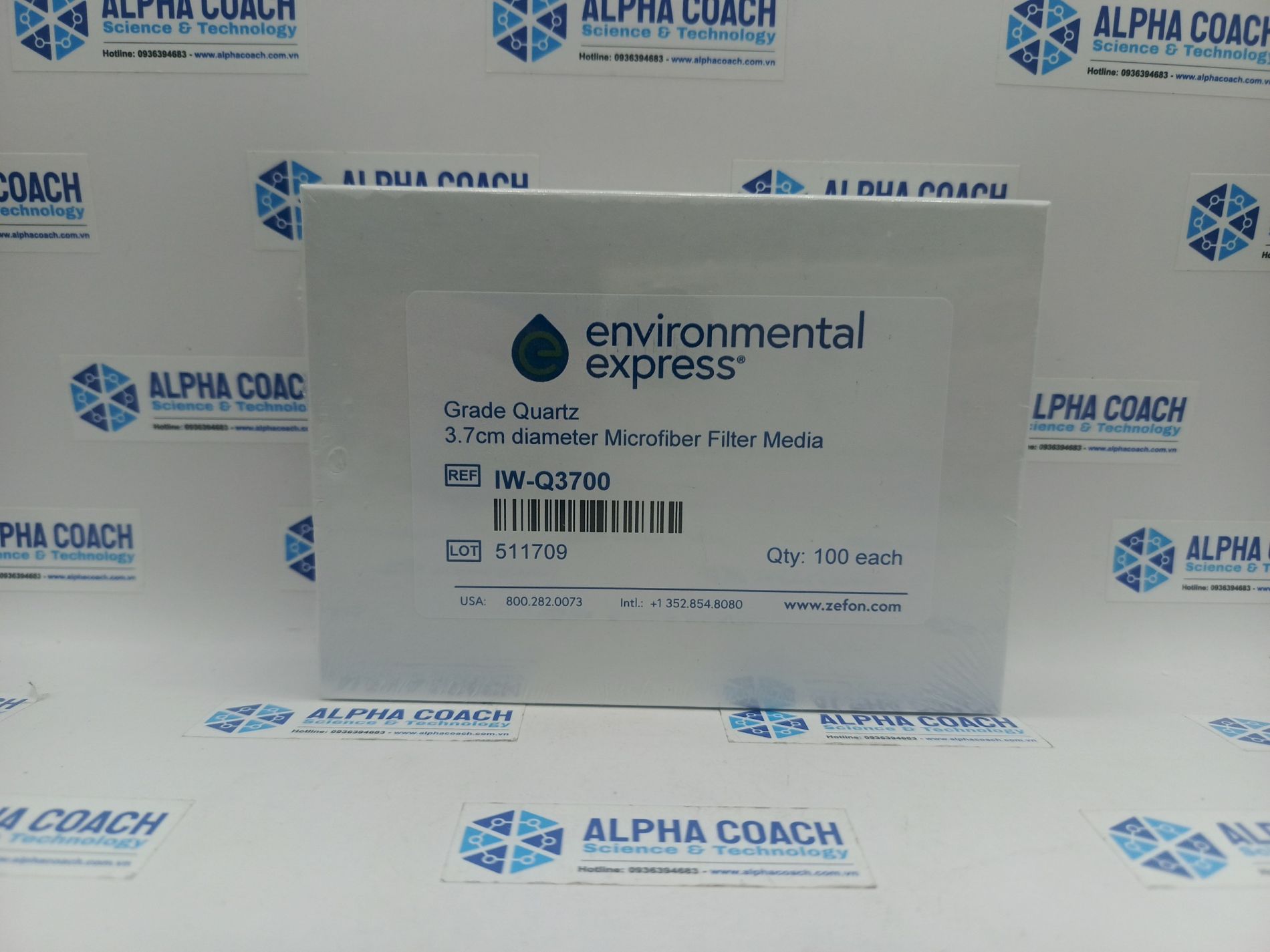 Màng lọc sợi thạch anh, đường kính 37mm, mã IW-Q3700, hãng Zefon/EE - Mỹ