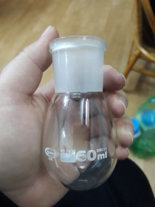 Bình cất quay - Bình cô quay chân không 50mL, Glassco - Anh