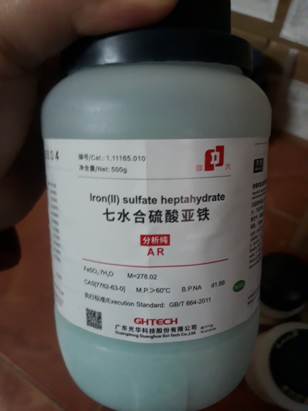 Iron(II) sulfate heptahydrate, Trung Quốc