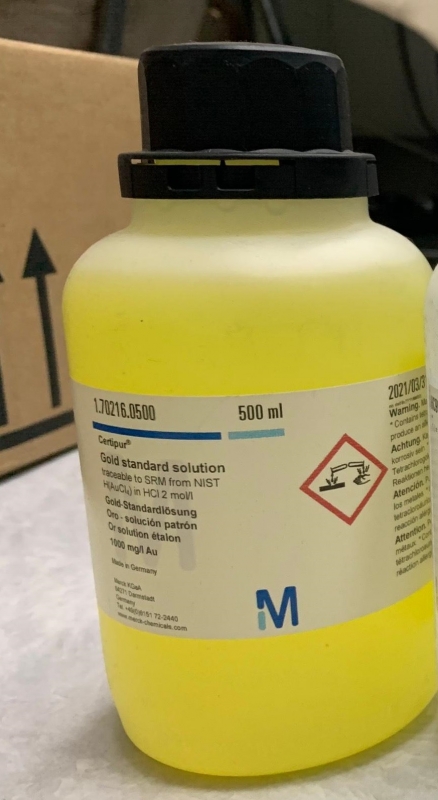 Dung dịch chuẩn Vàng (Gold) 1000mg/L Au, Merck