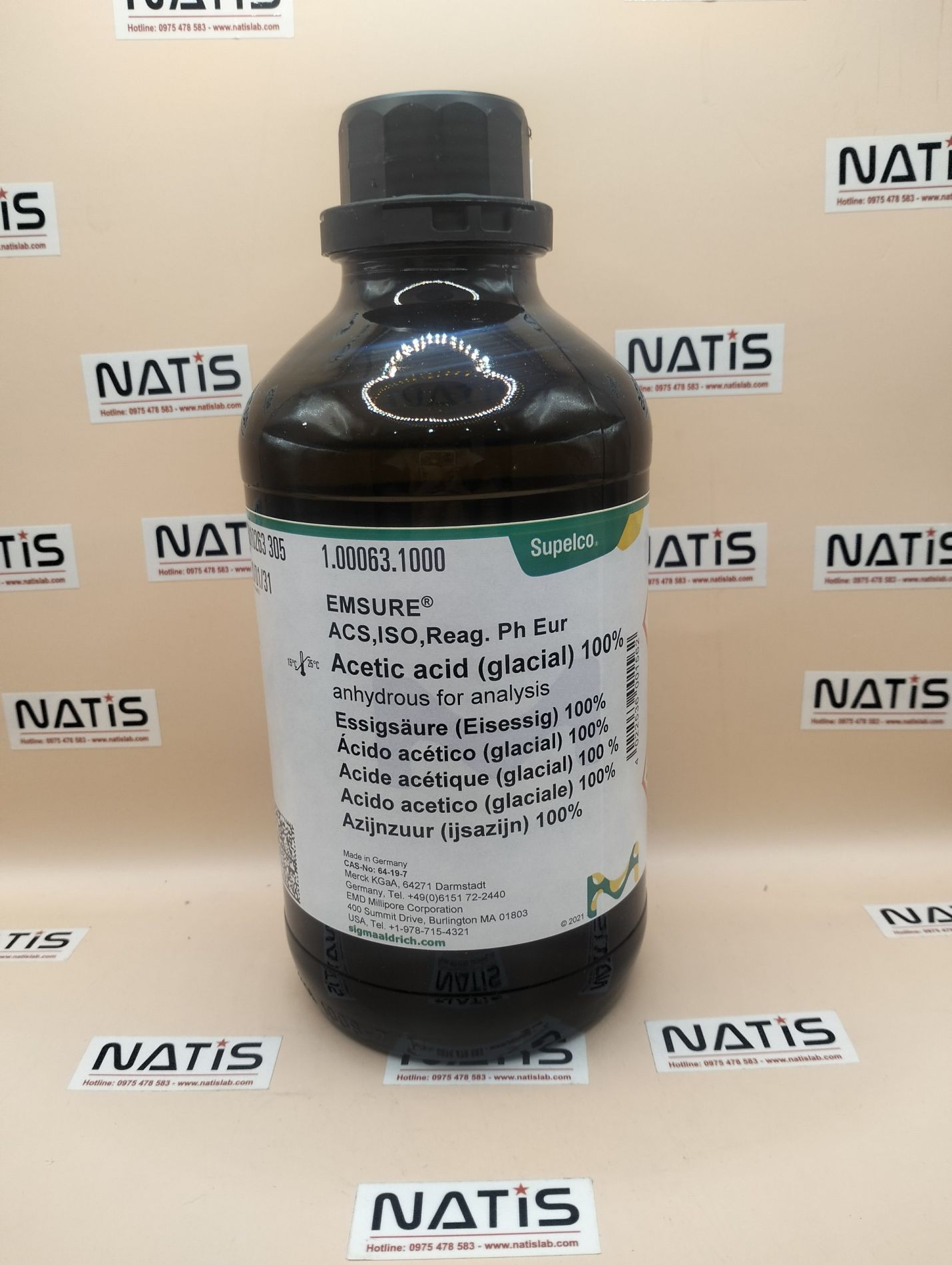 Acetic acid (glacial) 100%, Merck