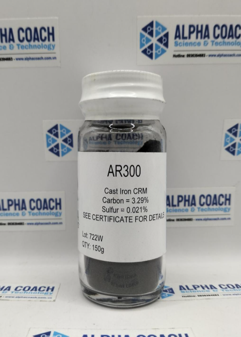 Vật liệu chuẩn CRM hàm lượng Carbon và Lưu huỳnh trong gang (C = 3,29%, S = 0,021%)