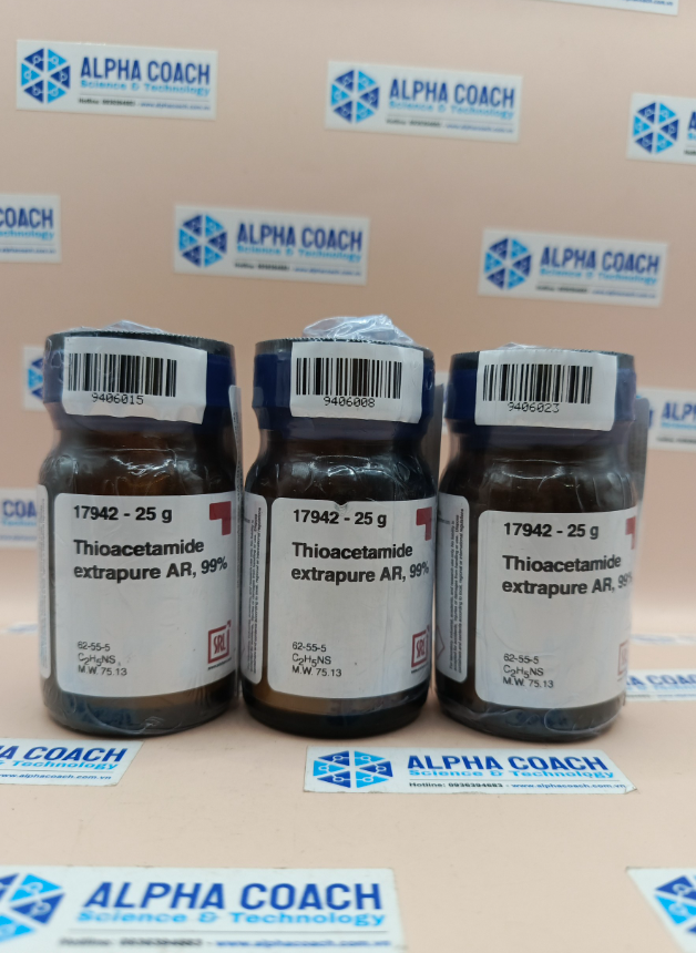 Hoá chất Thioacetamide extrapure AR, 99%, lọ 25g, hãng SRL, Ấn Độ