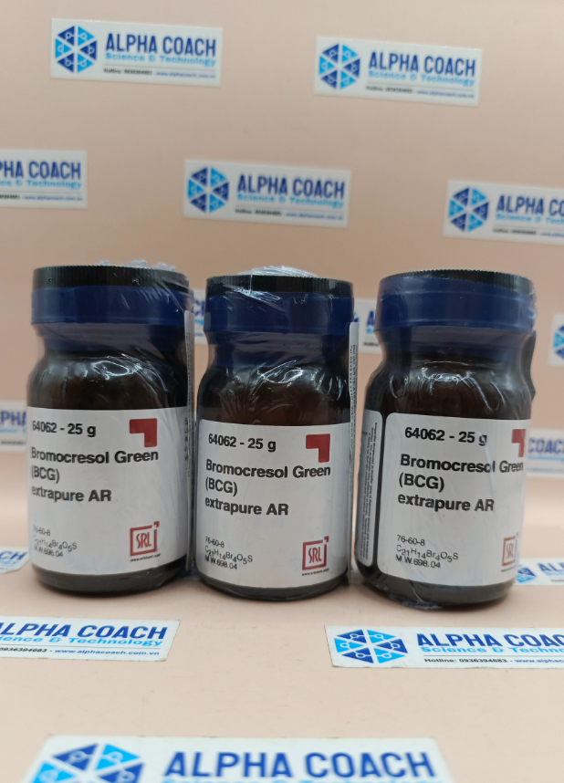 Hoá chất Bromocresol Green (BCG) extrapure AR, lọ 25g, hãng SRL, Ấn Độ