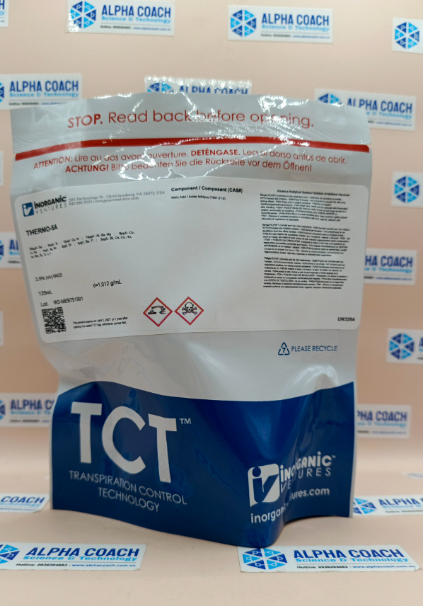 Dung dịch chuẩn iCAP Q Thermo TS, mã THERMO-5A, chai 125ml, hãng IV, Mỹ