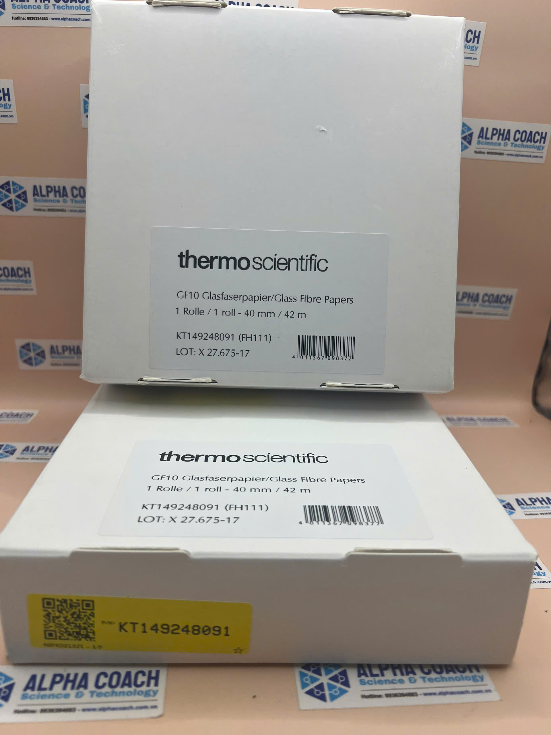 Màng lọc sợi thuỷ tinh GF10, 40mm/42 m, 1 cuộn/ hộp, Hãng Thermo scientific, Mỹ
