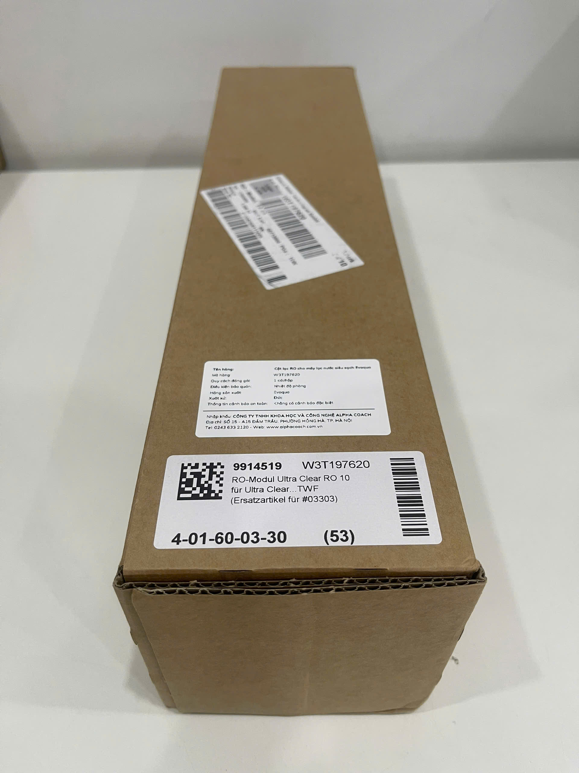 Cột lọc RO 10L/h cho máy lọc nước siêu sạch Evoqua, Đức - RO replacement Module 10 l/h